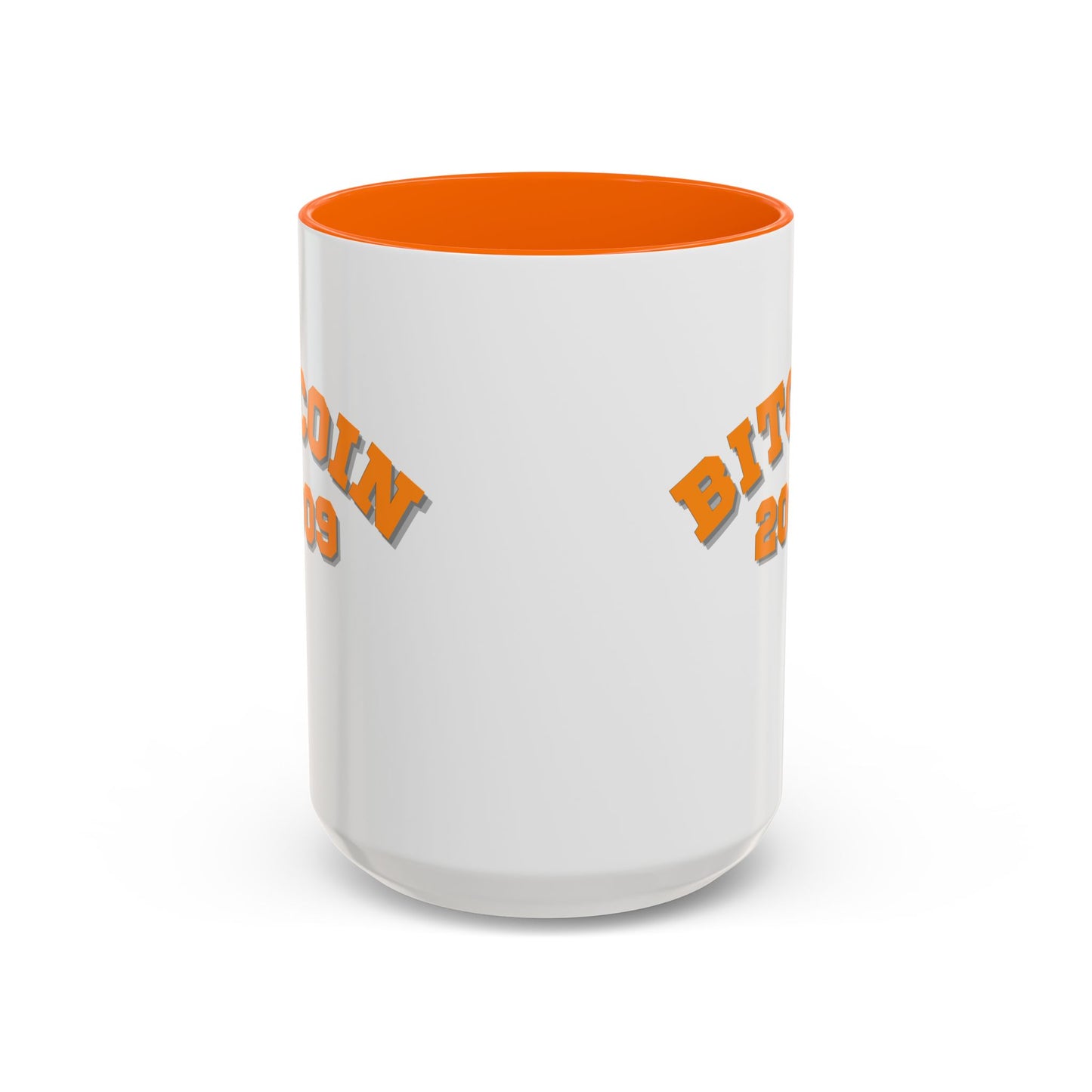Bitcoin 2009 White Accent Mug by cypherpunkgear.com