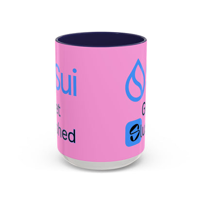 Sui: Get Slushed Pink Accent Mug by cypherpunkgear.com