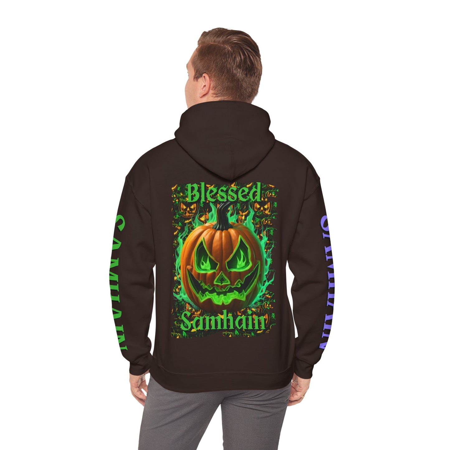 Blessed Samhain Green Jack Hoodie Unisex Hooded Sweatshirt by cypherpunkgear