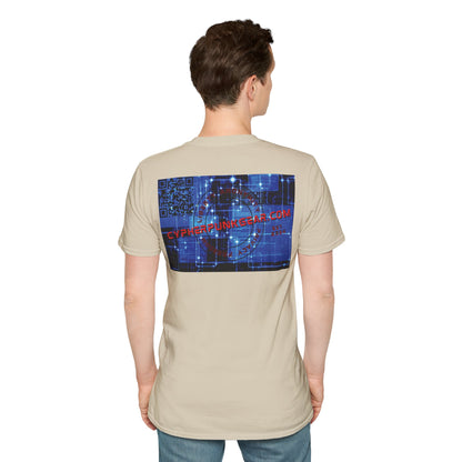 2-sided, cypherpunkgear.com logo Light colors Unisex T-Shirt by cypherpunkgear.com
