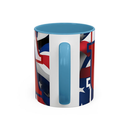 USA! USA! USA RDfont Patriot Accent Mug by cypherpunkgear