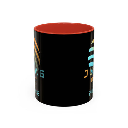Jupiter (JUP) Orbit the Future Black Accent Mug by cypherpunkgear.com
