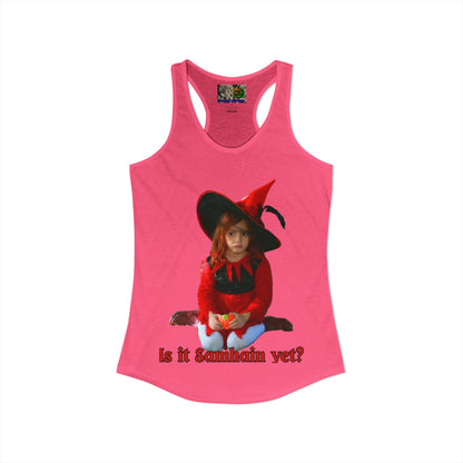 Is it Samhain yet? Women's Racerback Tank Top by CreepyCrafts.boo