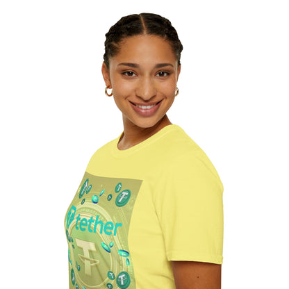 Tether Light colors Unisex T-Shirt by cypherpunkgear.com