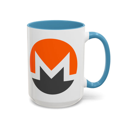 Monero (XMR) White Accent Mug by cypherpunkgear.com