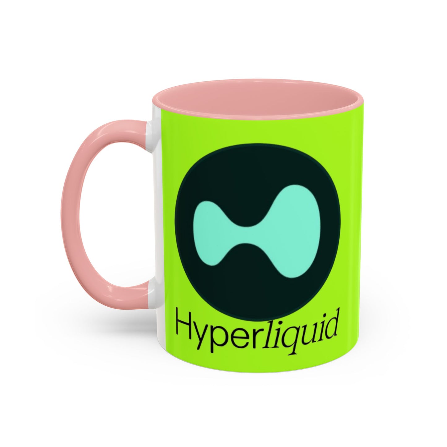 Hyperliquid Black font Green Accent Mug by cypherpunkgear.com