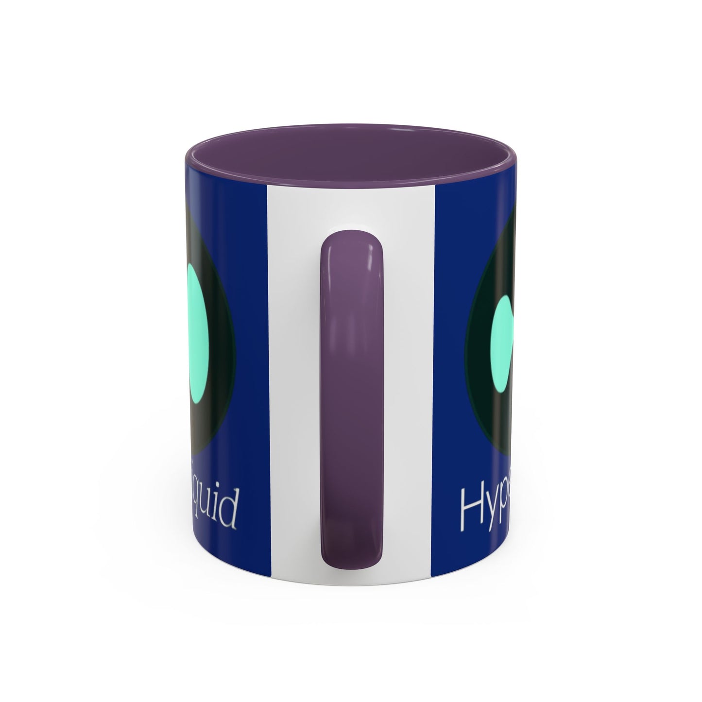 Hyperliquid White font Blue Accent Mug by cypherpunkgear.com