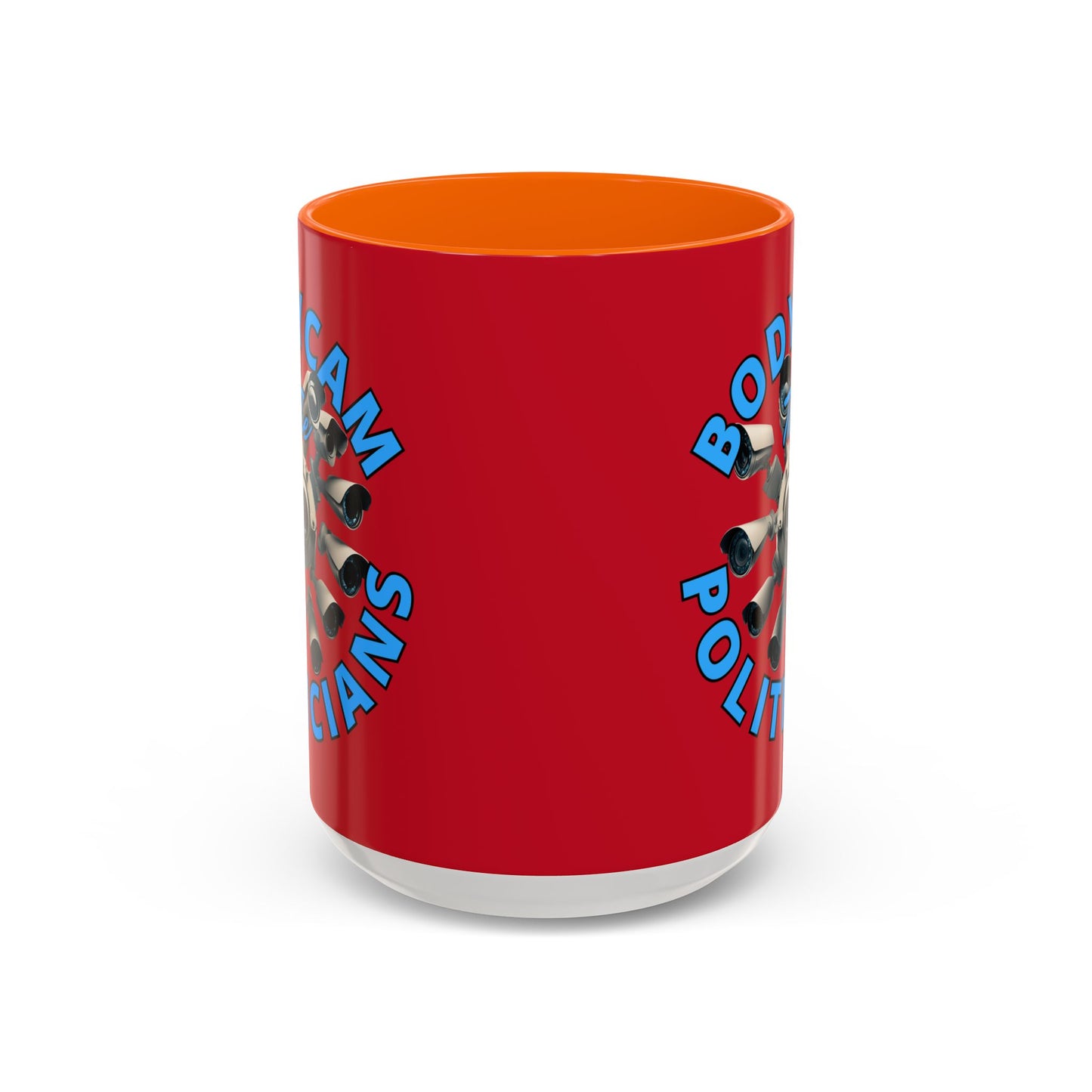 Bodycam the Politicians Cameras Red Accent Mug by cypherpunkgear.com