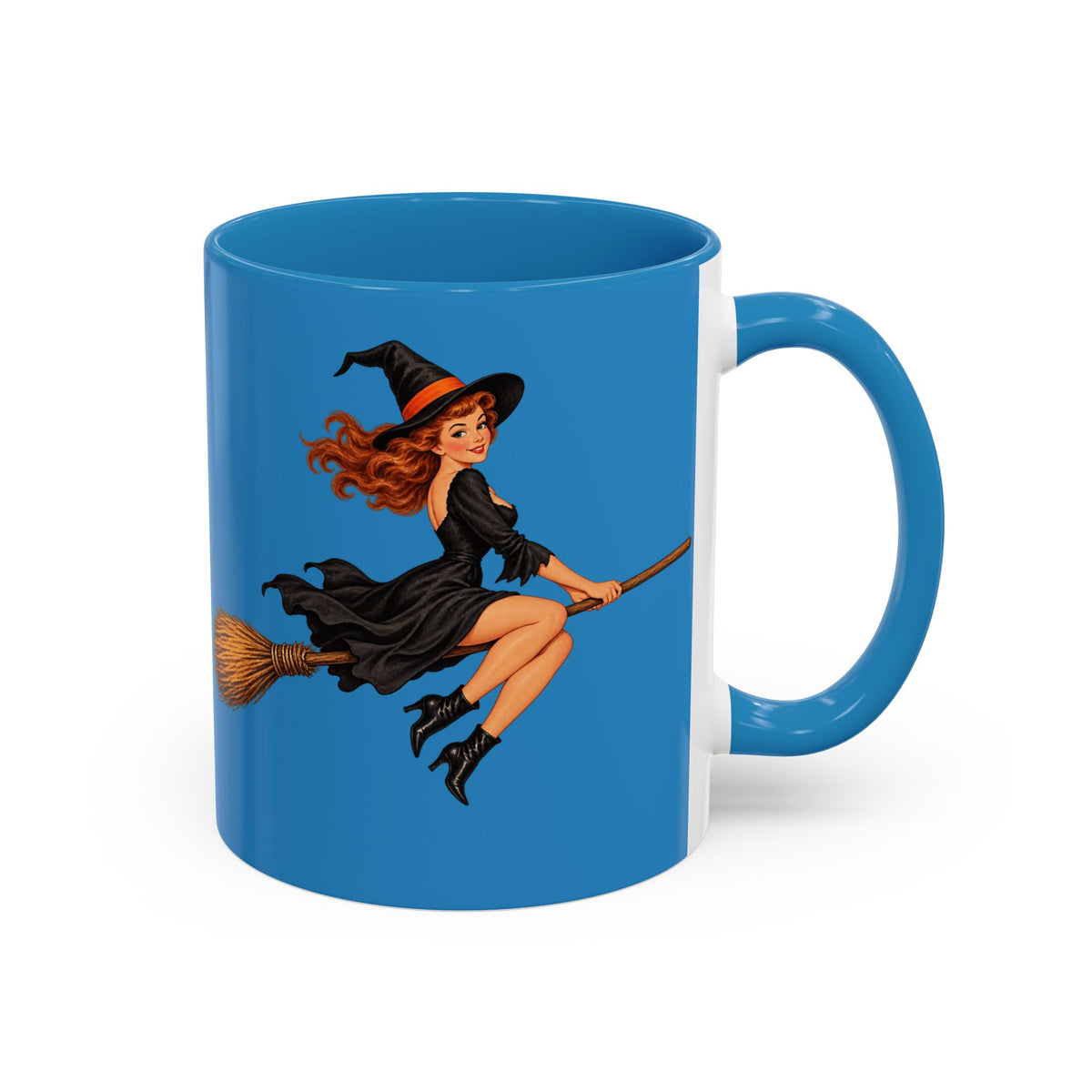 Hazel Hex Blue Accent Mug by CreepyCrafts.boo