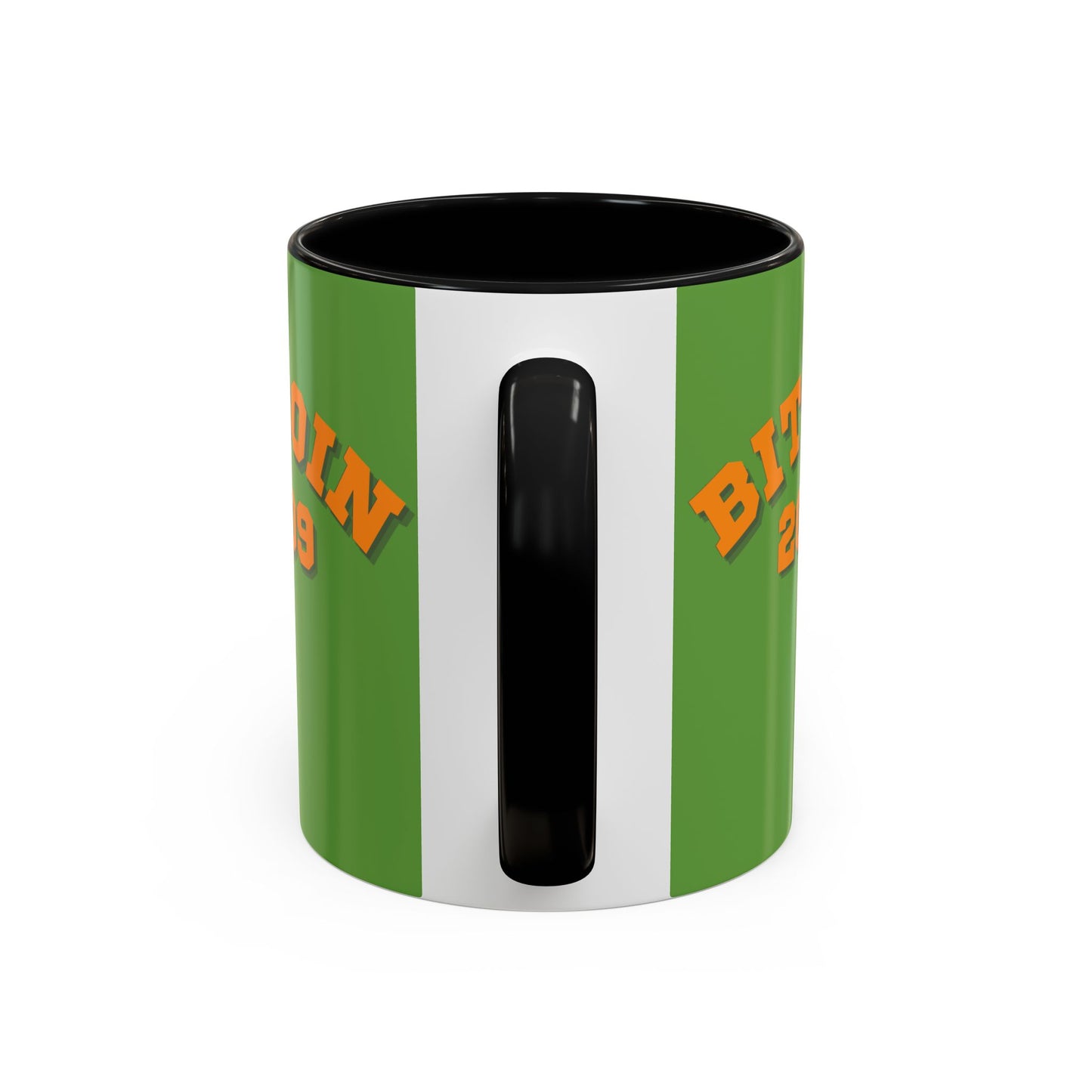 Bitcoin 2009 Green Accent Mug by cypherpunkgear.com