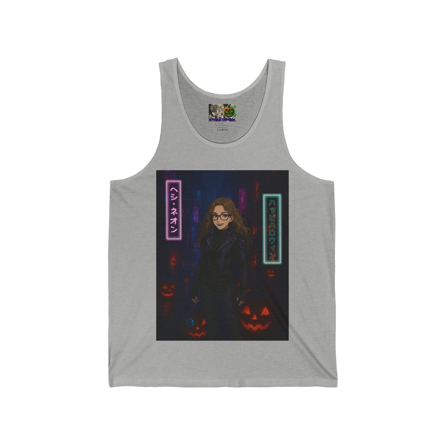 Hethyr Neon Unisex Jersey Tank Top by CreepyCrafts.boo