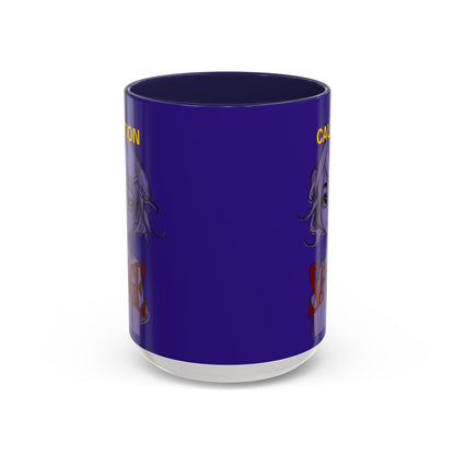 Caution, Savage Dark Purple Accent Mug by cypherpunkgear.com