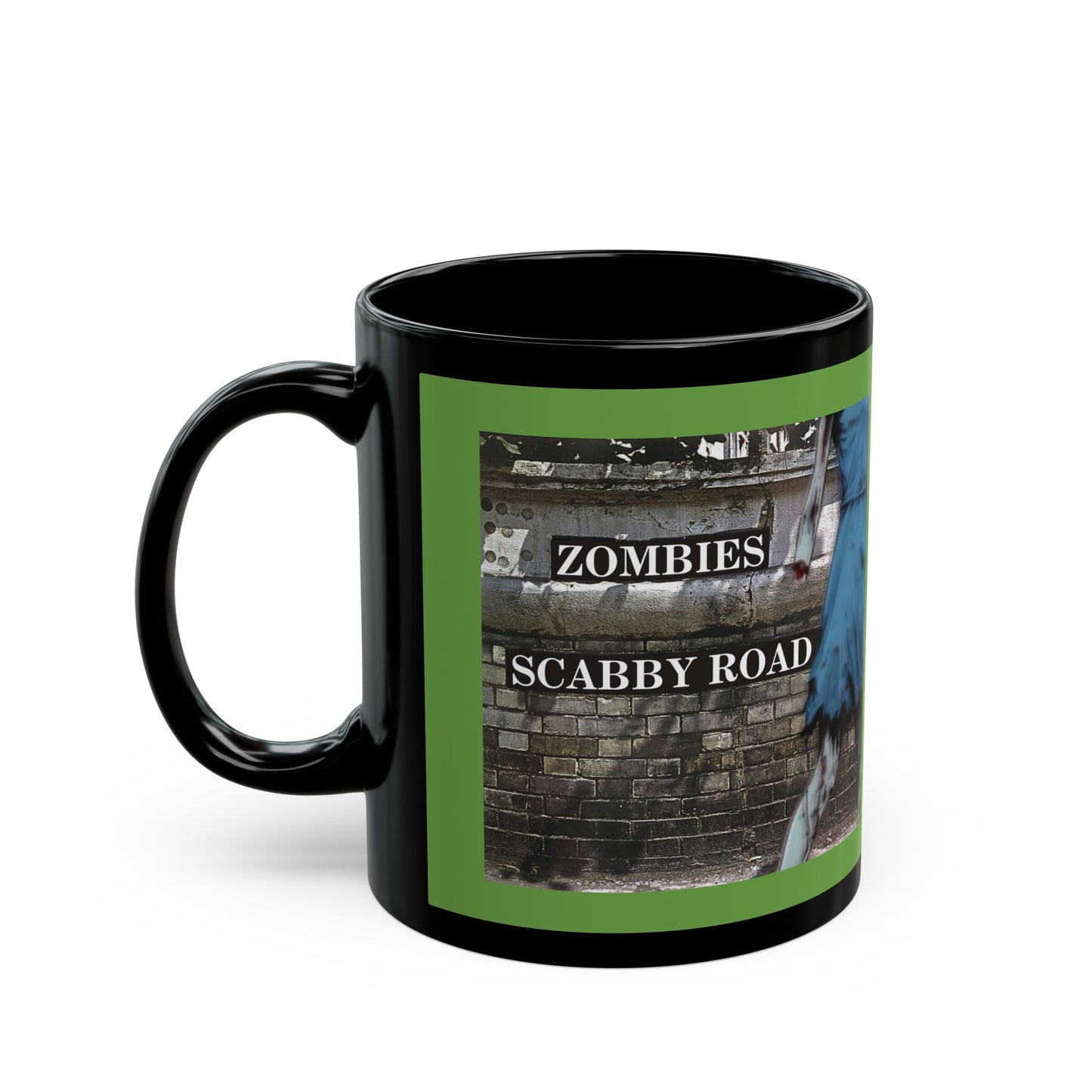 2-sided, Scabby Road Green Mug by CreepyCrafts.boo