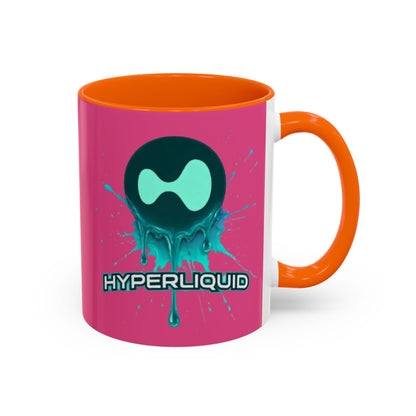 HYPE Drip Pink Accent Mug by cypherpunkgear.com