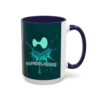 HYPE Drip Dark Hyperliquid Accent Mug by cypherpunkgear.com