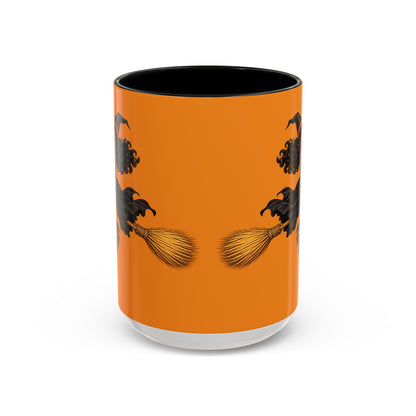 Velvet Vex Orange Accent Mug by CreepyCrafts.boo