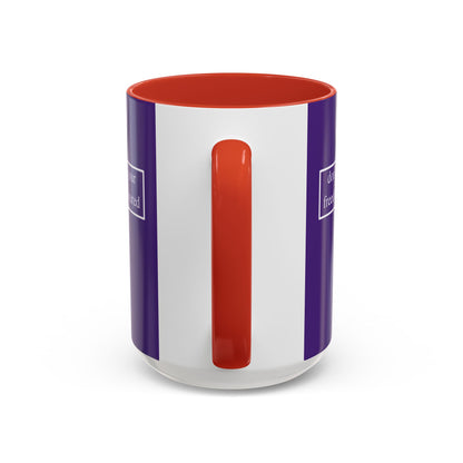don't assume your freedoms are assured, White font, Dark Purple Accent Mug by cypherpunkgear.com