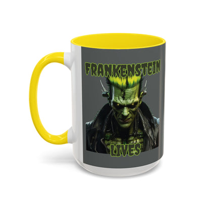 Frankenstein Lives Accent Mug by CreepyCrafts.boo