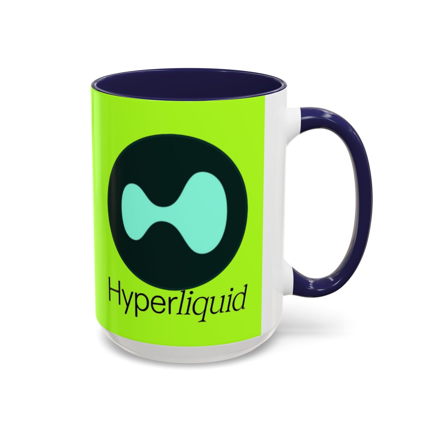 Hyperliquid Black font Green Accent Mug by cypherpunkgear.com