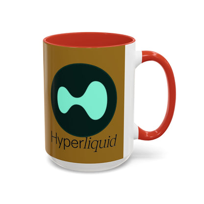 Hyperliquid Black font Brown Accent Mug by cypherpunkgear.com