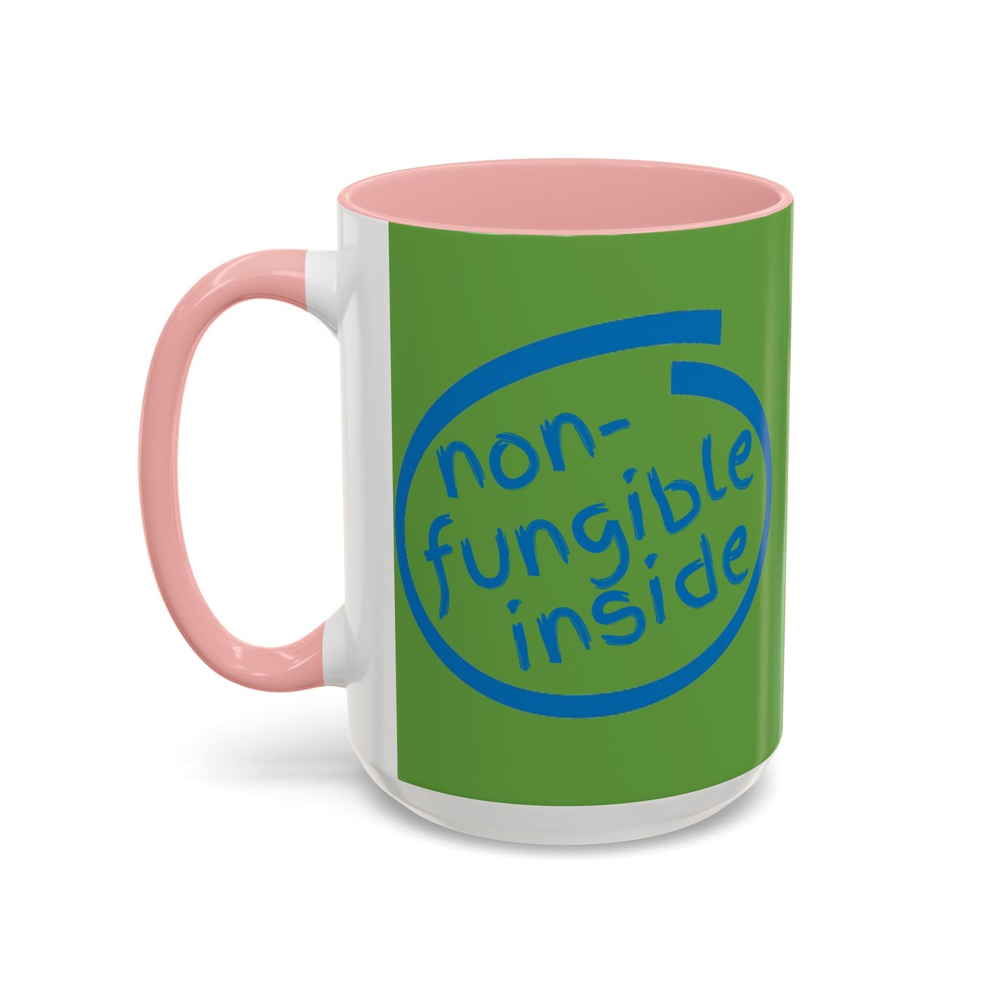 Non-Fungible Inside Green Accent Mug by cypherpunkgear.com