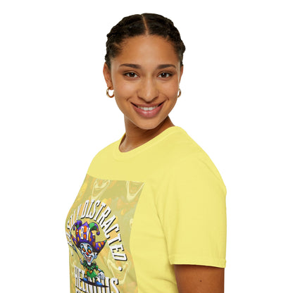 Easily Distracted by Heinous Fuckery Little Jincs LTcolors Unisex T-Shirt by cypherpunkgear.com