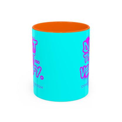 Don't Trust...Verify. Cyan Accent Mug by cypherpunkgear.com