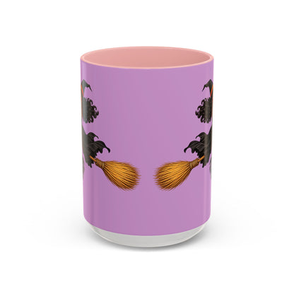 Velvet Vex Pink Accent Mug by CreepyCrafts.boo