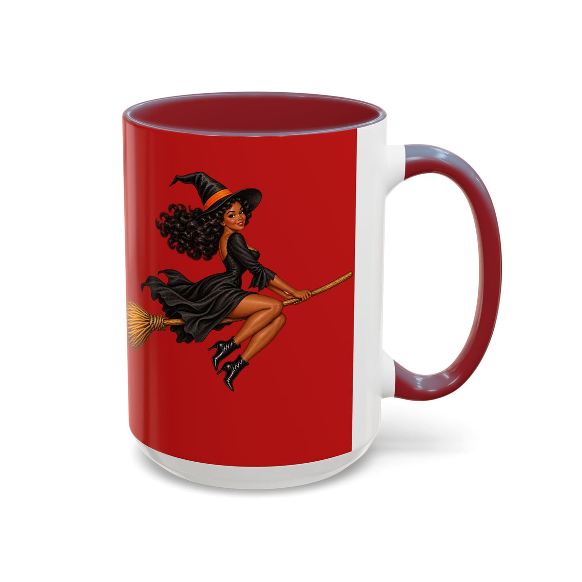Velvet Vex Red Accent Mug by CreepyCrafts.boo