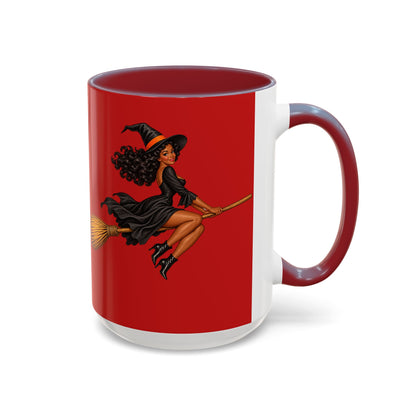 Velvet Vex Red Accent Mug by CreepyCrafts.boo
