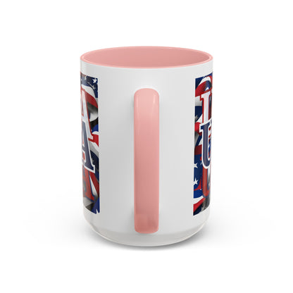 USA BLfont Center Patriot Accent Mug by cypherpunkgear