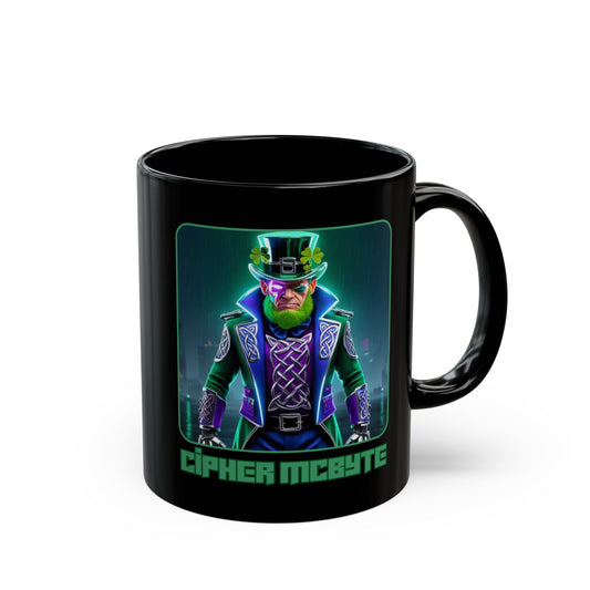 Cipher McByte Black Mug by cypherpunkgear.com
