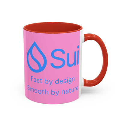 SUI Pink Accent Mug by cypherpunkgear.com
