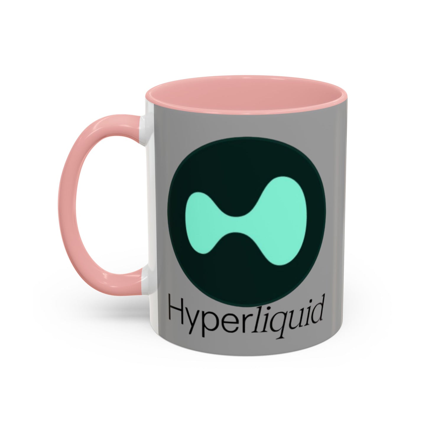 Hyperliquid Black font Grey Accent Mug by cypherpunkgear.com