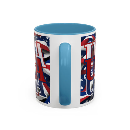 USA RDfont Center Patriot Accent Mug by cypherpunkgear