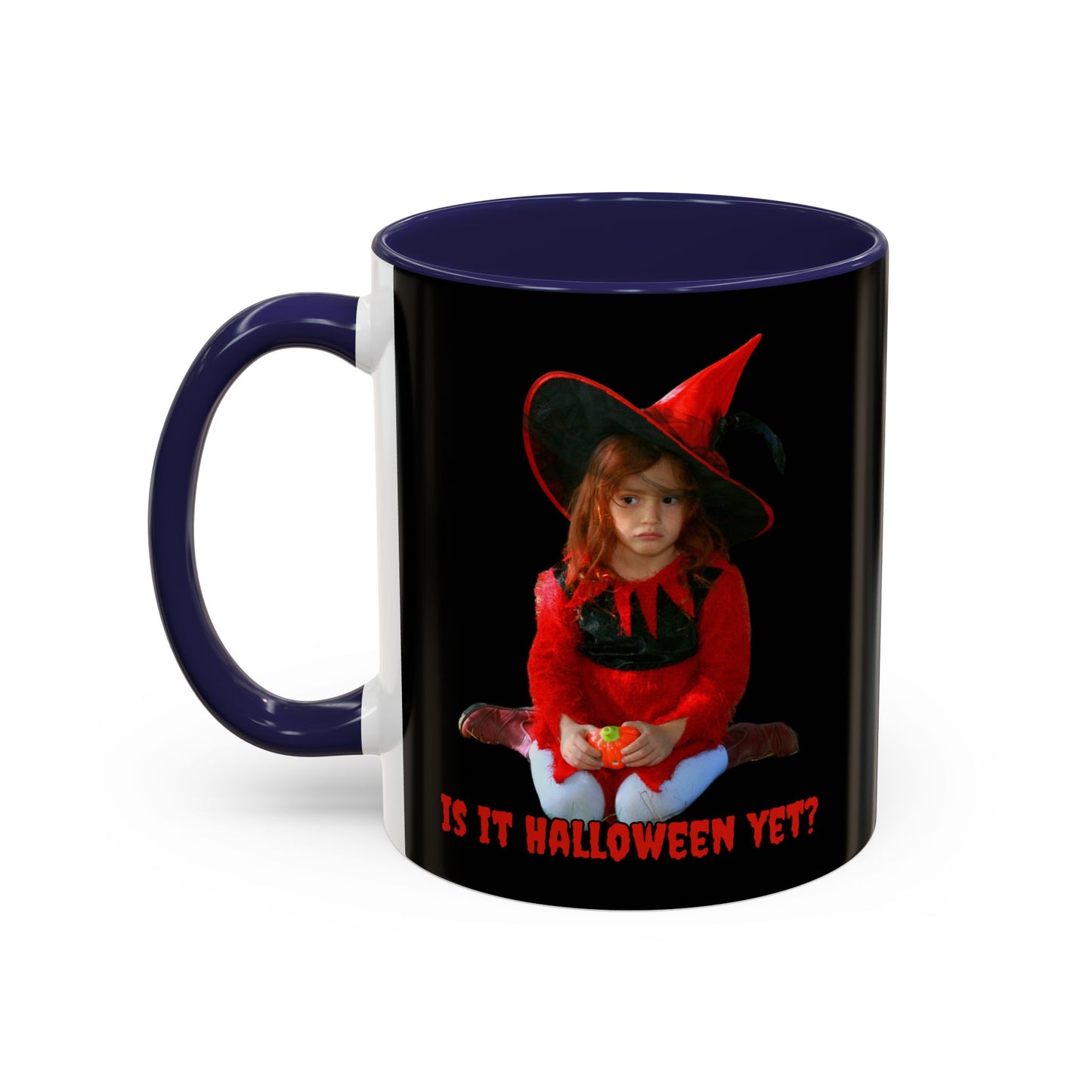 Is it Halloween yet? Black Accent Mug by CreepyCrafts.boo