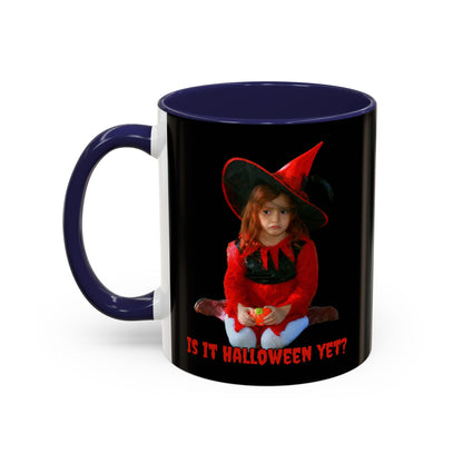 Is it Halloween yet? Black Accent Mug by CreepyCrafts.boo