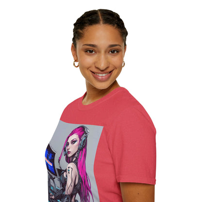 Netrunner Cyberpunk Light colors Unisex T-Shirt by cypherpunkgear.com