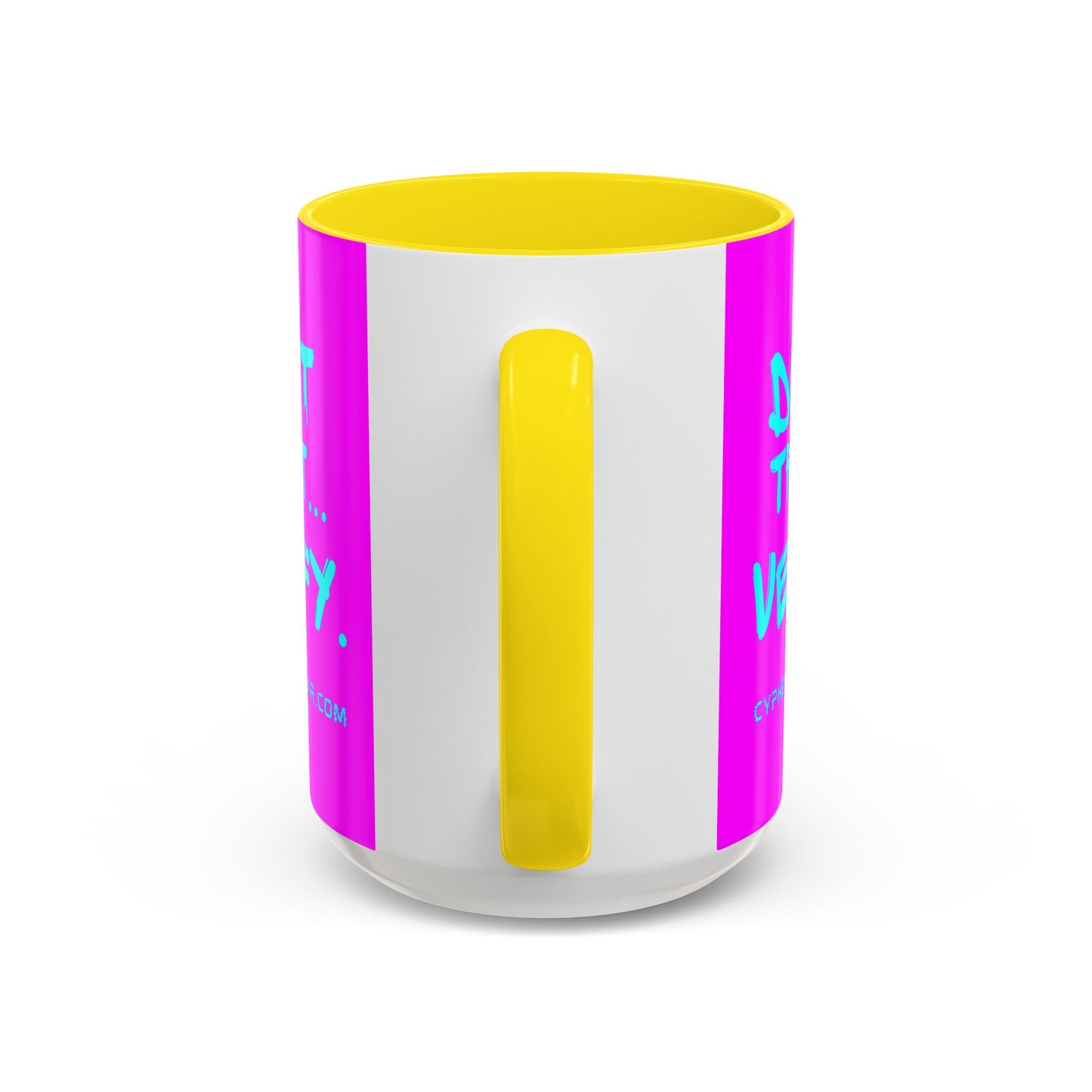 Don't Trust...Verify. Electric Magenta Accent Mug by cypherpunkgear.com