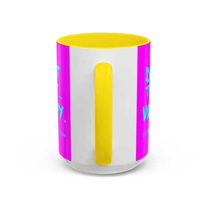 Don't Trust...Verify. Electric Magenta Accent Mug by cypherpunkgear.com