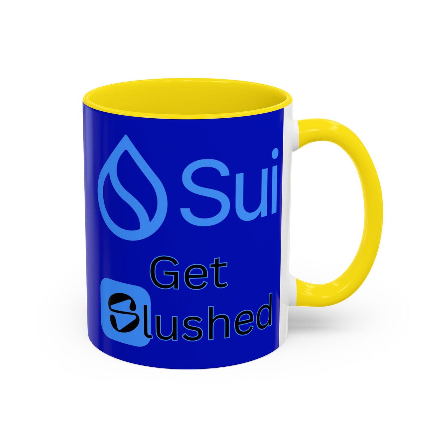 Sui: Get Slushed Dark Blue Accent Mug by cypherpunkgear.com