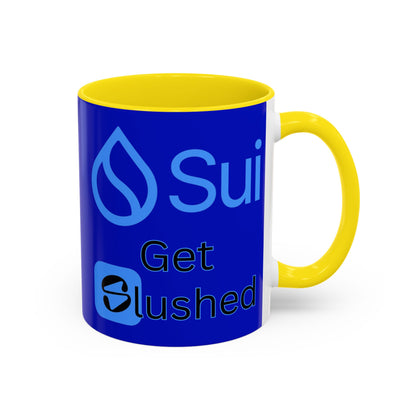 Sui: Get Slushed Dark Blue Accent Mug by cypherpunkgear.com