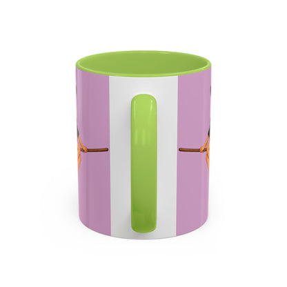 Hazel Hex Pink Accent Mug by CreepyCrafts.boo