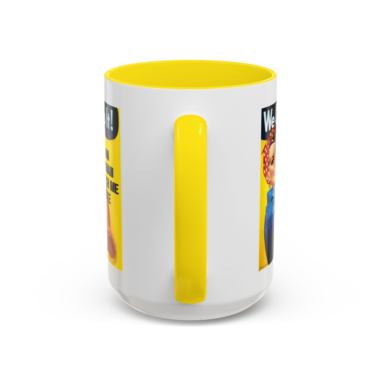 I Am Woman Watch Me Vote Rosie White Accent Mug by cypherpunkgear.com