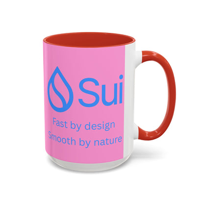 SUI Pink Accent Mug by cypherpunkgear.com