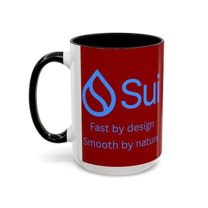 SUI Red Accent Mug by cypherpunkgear.com