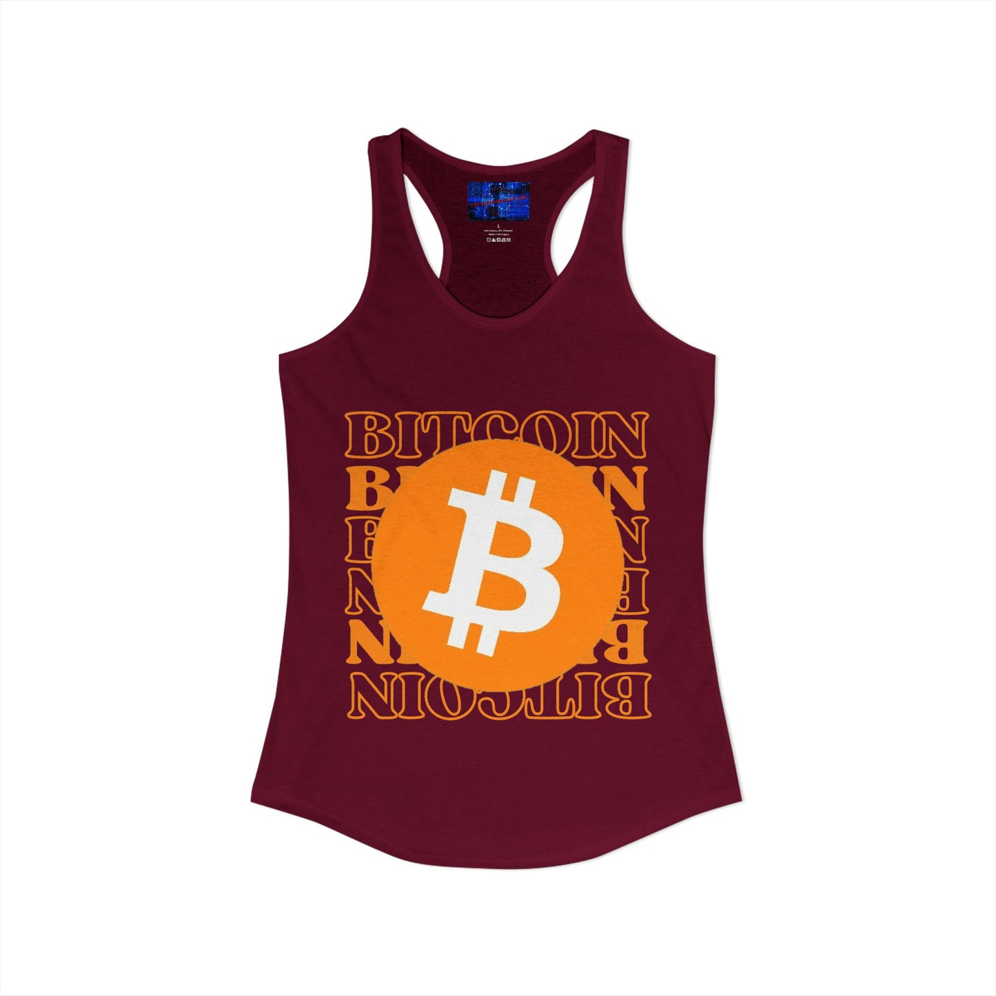 Bitcoin Bitcoin Bitcoin (BTC) Women's Racerback Tank Top by cypherpunkgear.com