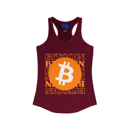 Bitcoin Bitcoin Bitcoin (BTC) Women's Racerback Tank Top by cypherpunkgear.com