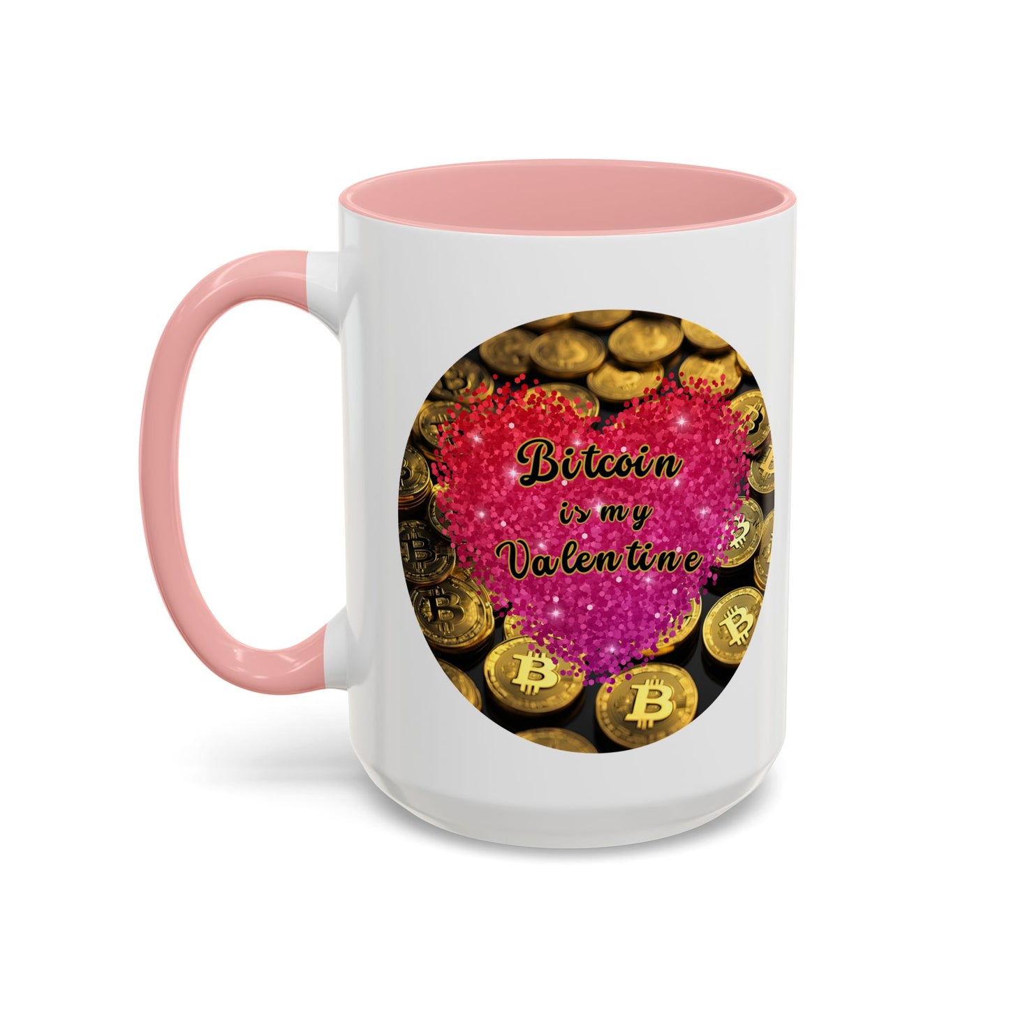 Bitcoin is My Valentine White Accent Mug by cypherpunkgear.com