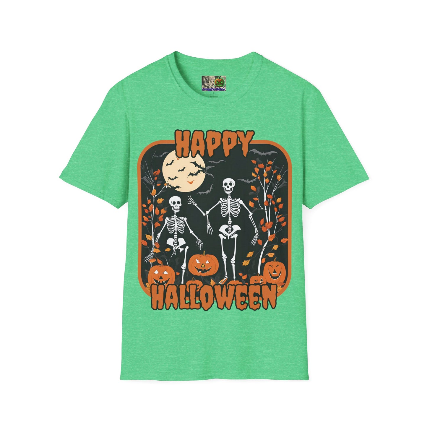 Spooktacular Skeletons of Halloween Dark colors Unisex T-shirt by CreepyCrafts.boo